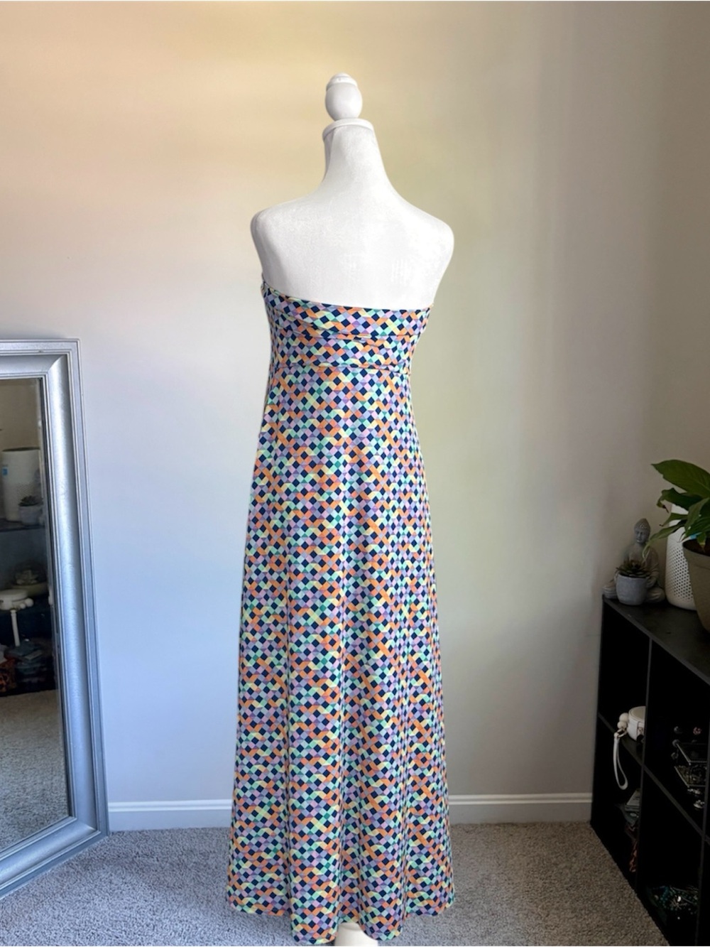 LuLaRoe Multi-Color Diamond Print Maxi Skirt - Picture 4 of 9